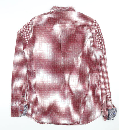 Mens UK Collar Size M Jeff Banks Smart Red  Dress Shirt