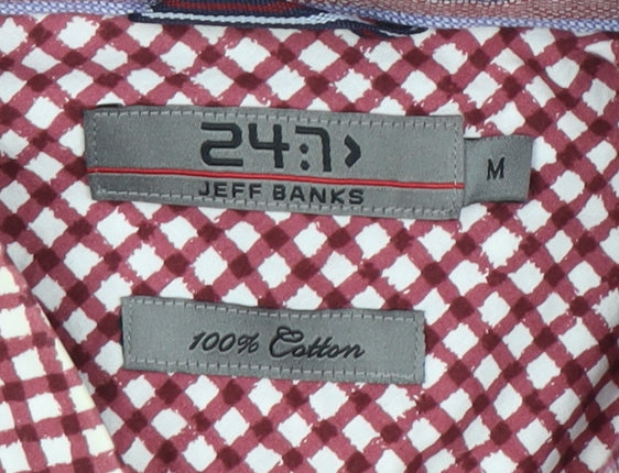 Mens UK Collar Size M Jeff Banks Smart Red  Dress Shirt