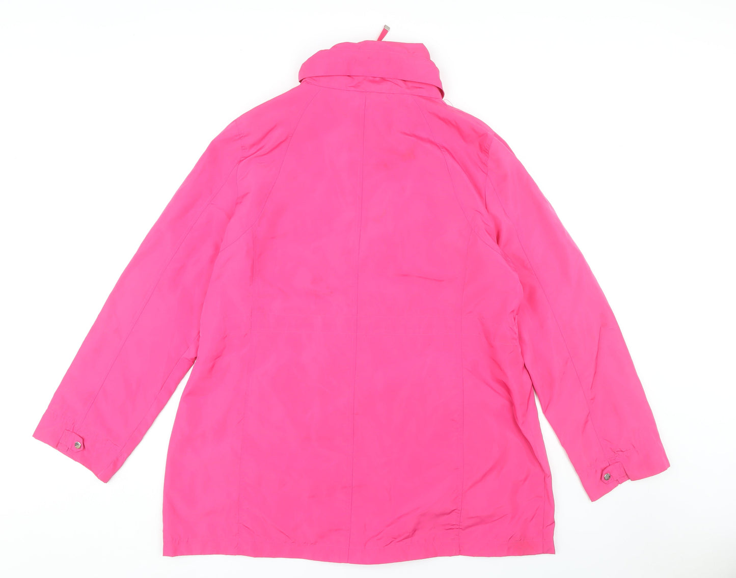 Jessica Graaf Women's Pink XL Rain Coat, Drawstring, Pockets