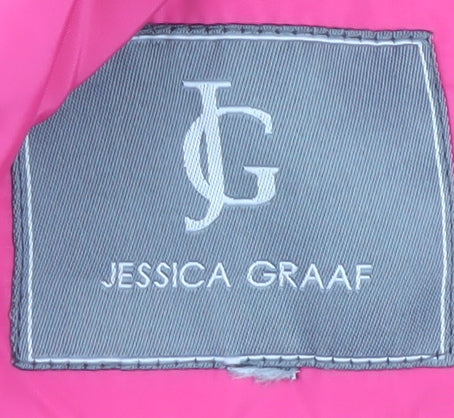 Jessica Graaf Women's Pink XL Rain Coat, Drawstring, Pockets