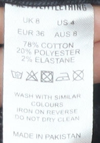 PrettyLittleThing Women's Black Skinny Jeans Size 8