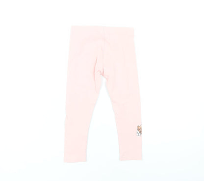 Disney Girls Pink Minnie Mouse Ankle Leggings 2-3 Years