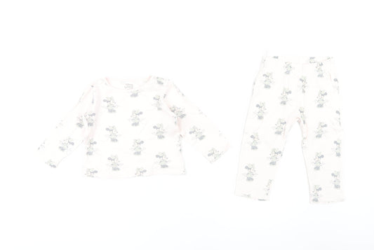 Disney Baby Minnie Mouse Pyjama Set, Unisex, 18-24 Months, White