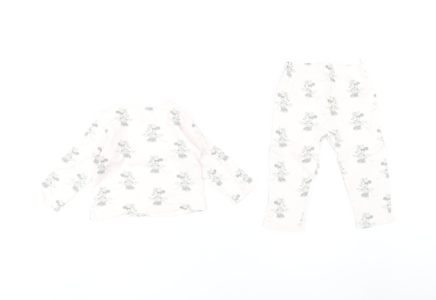 Disney Baby Minnie Mouse Pyjama Set, Unisex, 18-24 Months, White