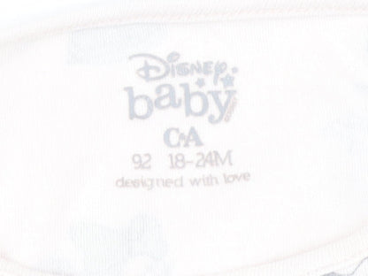 Disney Baby Minnie Mouse Pyjama Set, Unisex, 18-24 Months, White