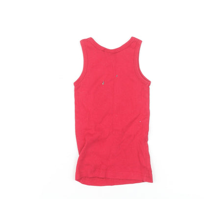 Disney Girls Red Minnie Mouse Tank 18-24 Months