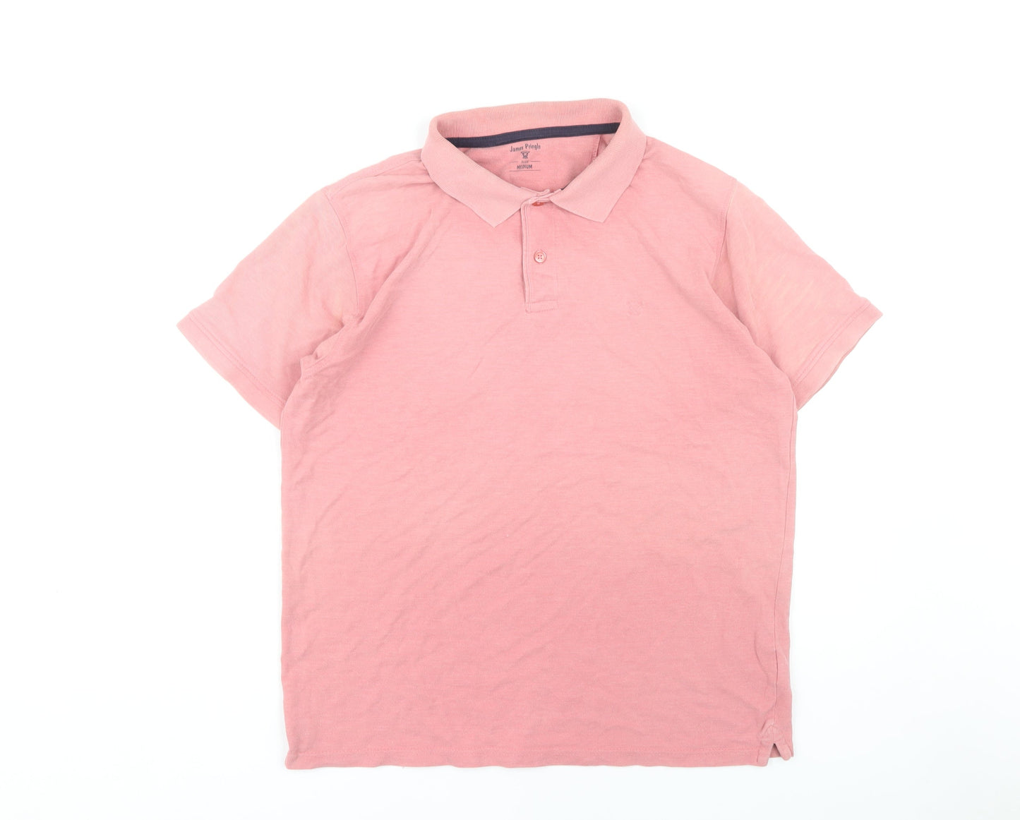 James Pringle Men's Pink Polo Shirt M Short Sleeve Casual