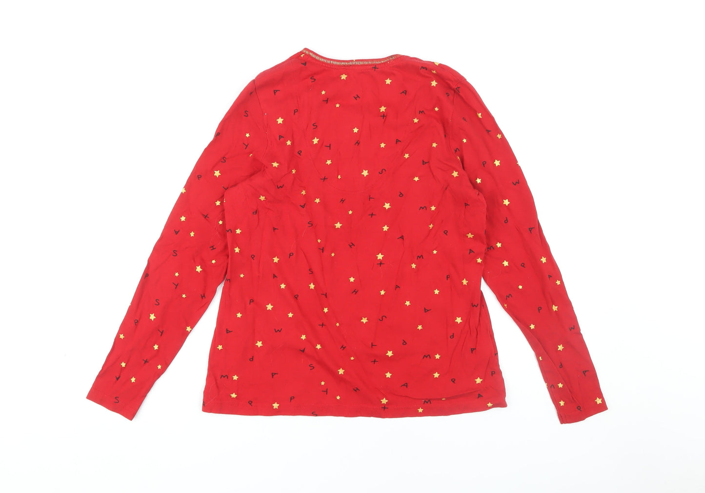 Laura Ashley Women's Red Star Pyjama Top S