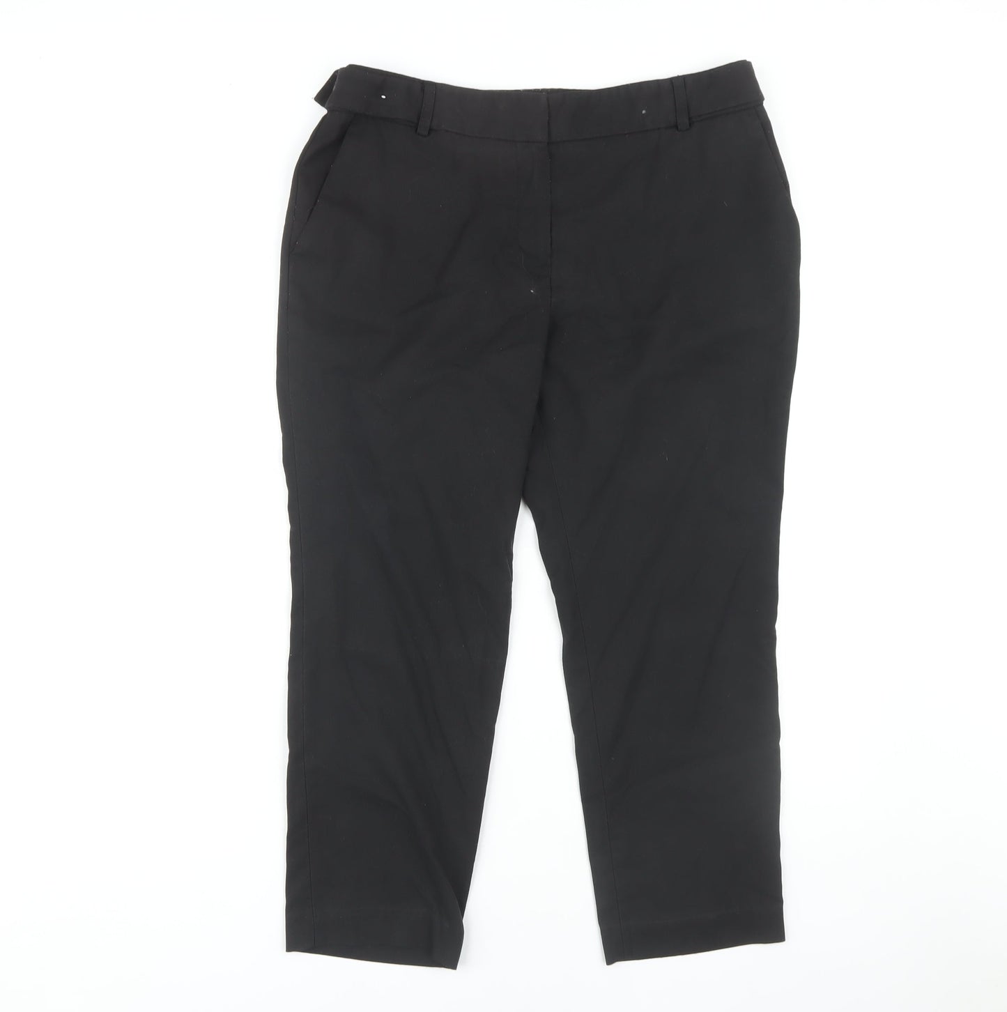 Womens UK Size 12 NEXT Regular Fit Business Casual Black Trousers