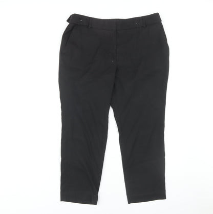 Womens UK Size 12 NEXT Regular Fit Business Casual Black Trousers
