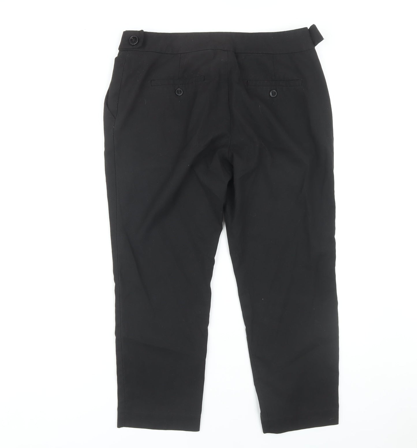 Womens UK Size 12 NEXT Regular Fit Business Casual Black Trousers