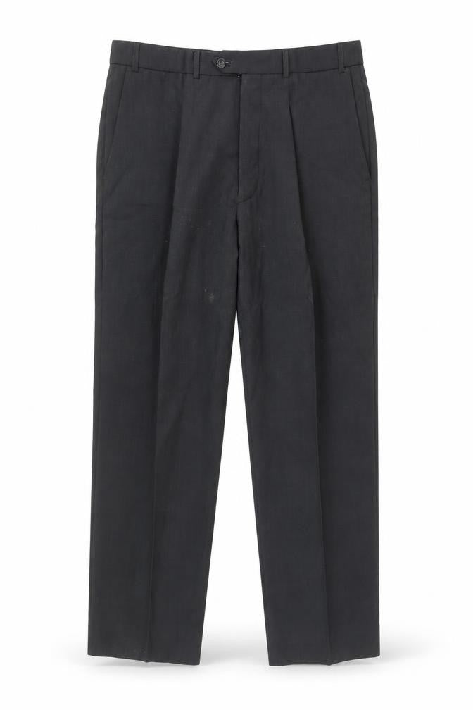 Mens UK Size 38 in Marks and Spencer Regular Fit Dress Pants Black Trousers
