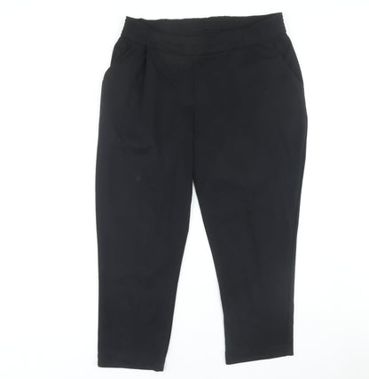 Womens UK Size 16 Bonmarché Regular Fit Casual Black Trousers