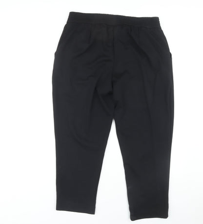 Womens UK Size 16 Bonmarché Regular Fit Casual Black Trousers