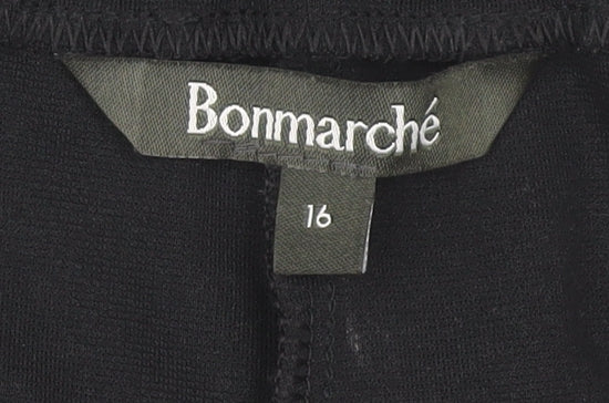 Womens UK Size 16 Bonmarché Regular Fit Casual Black Trousers