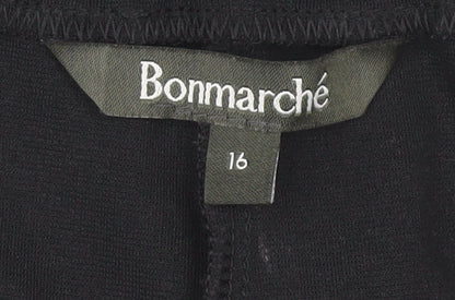 Womens UK Size 16 Bonmarché Regular Fit Casual Black Trousers