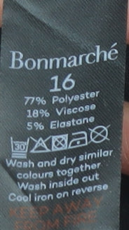 Womens UK Size 16 Bonmarché Regular Fit Casual Black Trousers