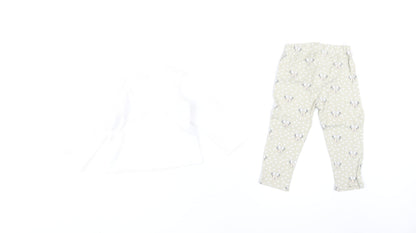 Disney Unisex Baby Pyjama Set White Beige 18-24 Months