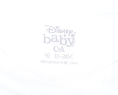 Disney Unisex Baby Pyjama Set White Beige 18-24 Months