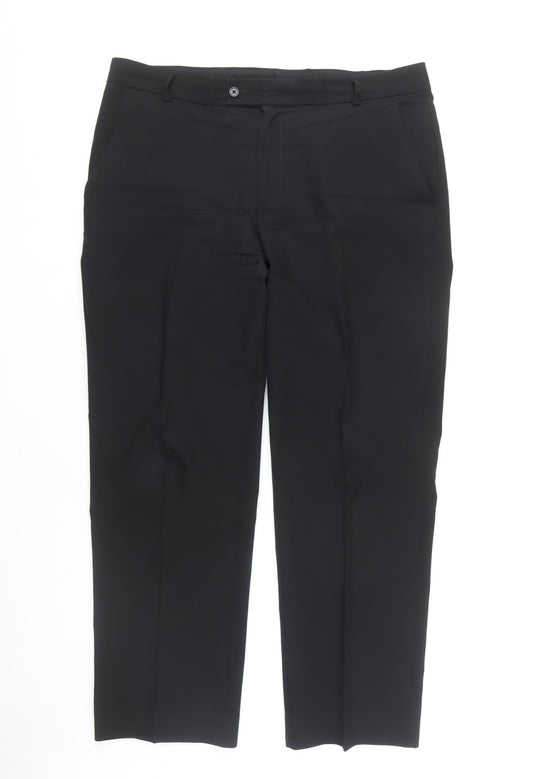 Debenhams Men's Black Straight Trousers 38
