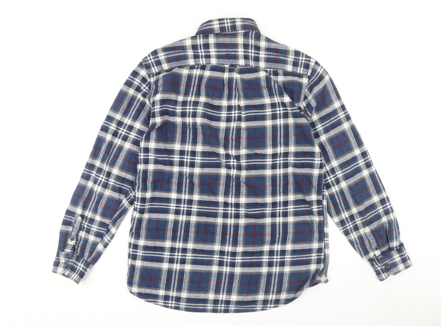 Jachs Men's Blue Plaid Shirt, Long Sleeve, LT, Button-Up