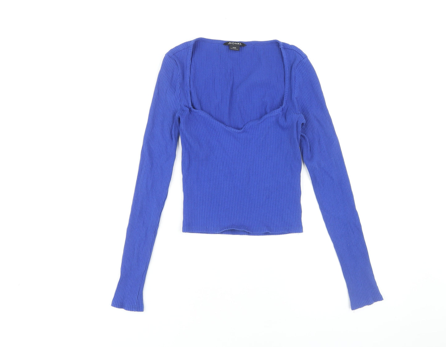 Womens UK Size 2XS Monki Blue  T-Shirt