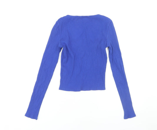 Womens UK Size 2XS Monki Blue  T-Shirt