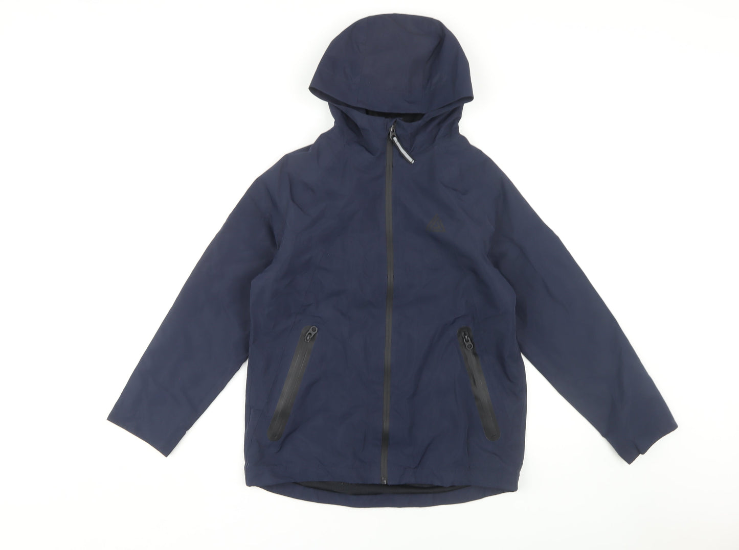 Next Boys Hooded Blue Jacket, 11 Years, Mid-Length Zip