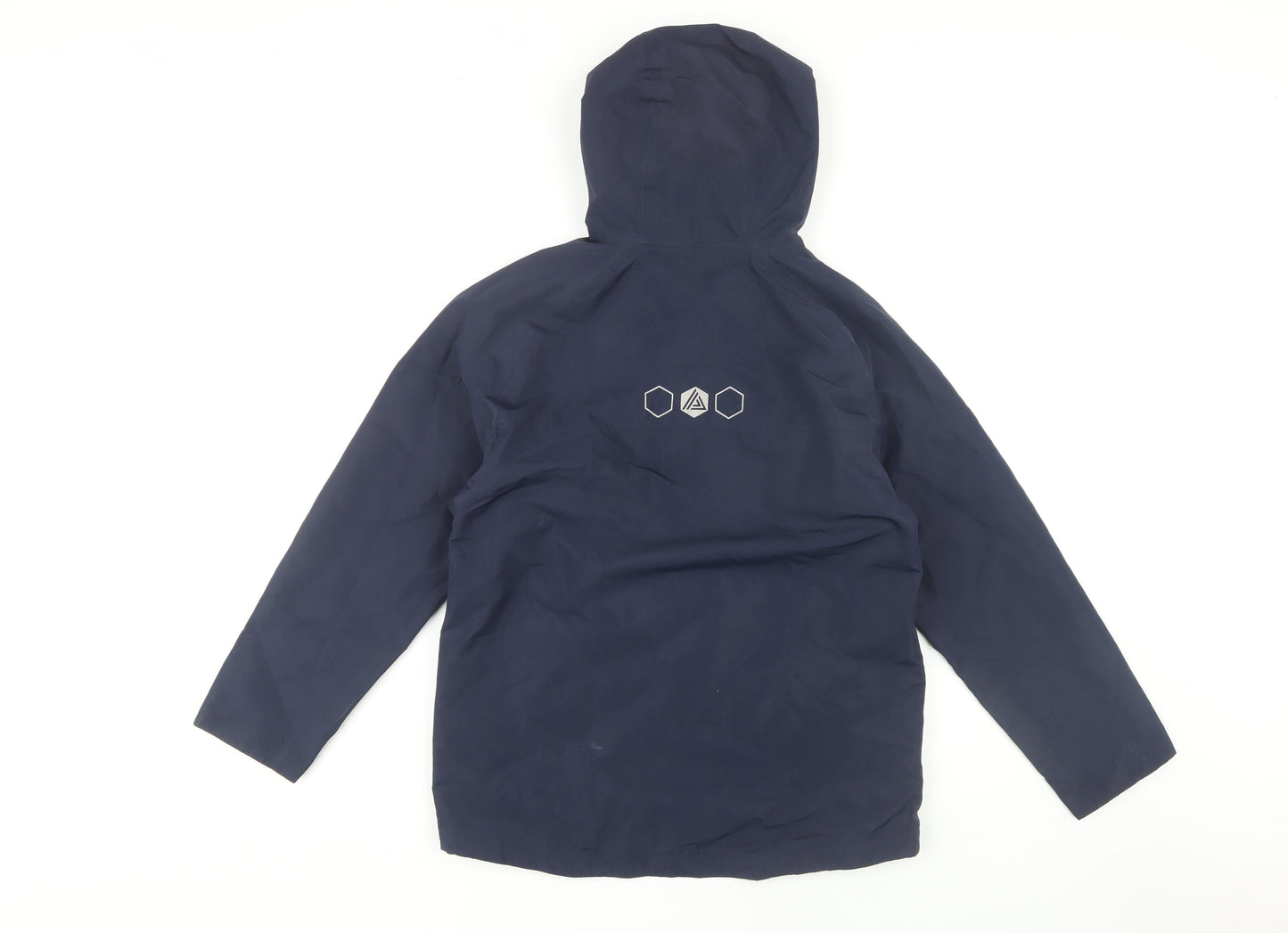 Next Boys Hooded Blue Jacket, 11 Years, Mid-Length Zip