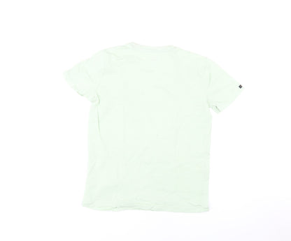Lee Boys Green Cotton T-Shirt 10-11 Years Regular Fit