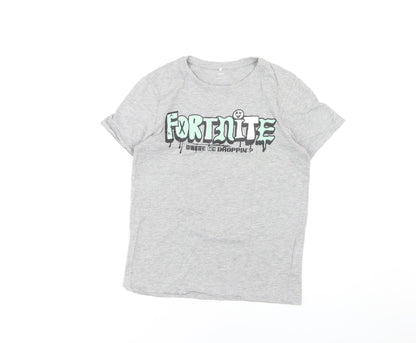 Fortnite Boys Grey Graphic T-Shirt Size 146