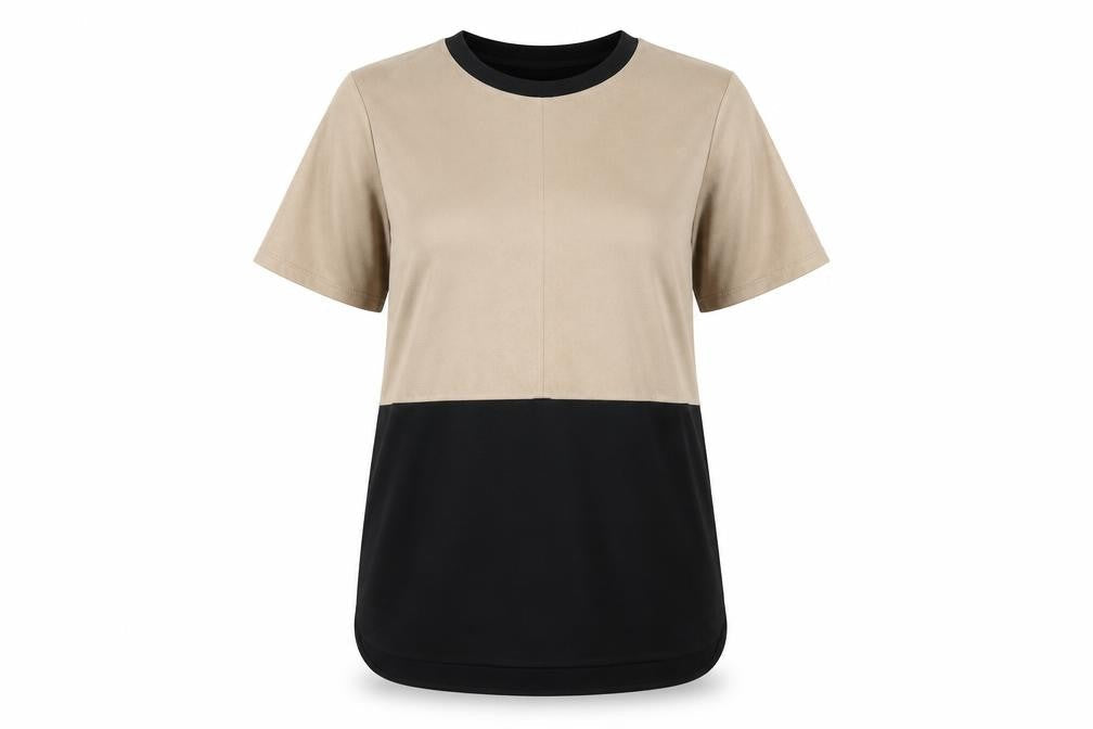 River Island Women's Beige Black Colourblock Dress Size 12