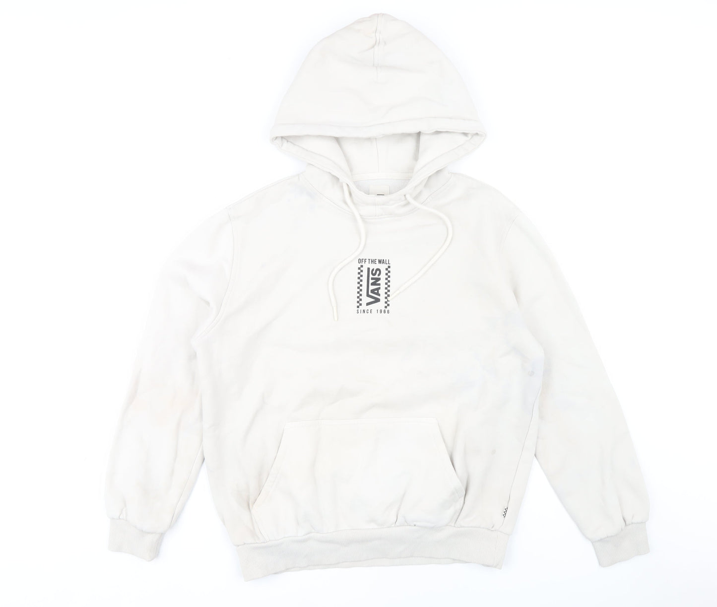Vans Men's White M Pullover Hoodie Skateboarding