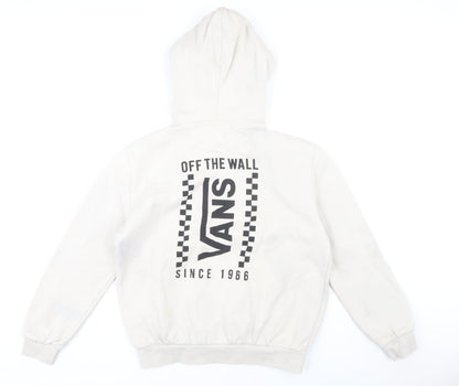 Vans Men's White M Pullover Hoodie Skateboarding