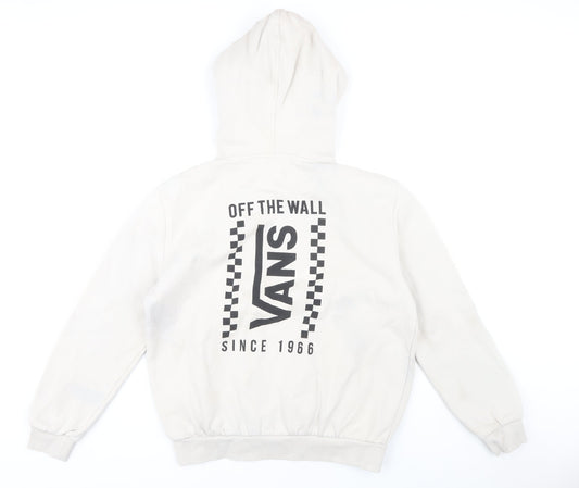 Vans Men's White M Pullover Hoodie Skateboarding