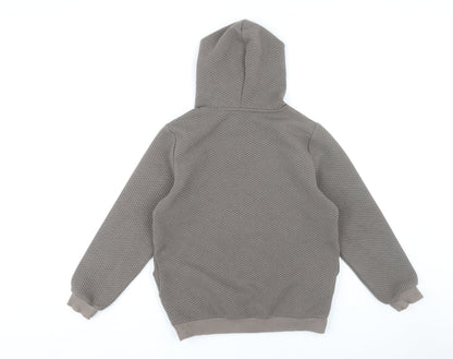 Next Boys Brown Pullover Hoodie - Size 12 Yrs, Hooded Casual Wear