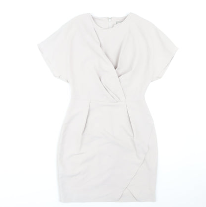 ASOS Women's Ivory Sheath Knee Dress, Size 8