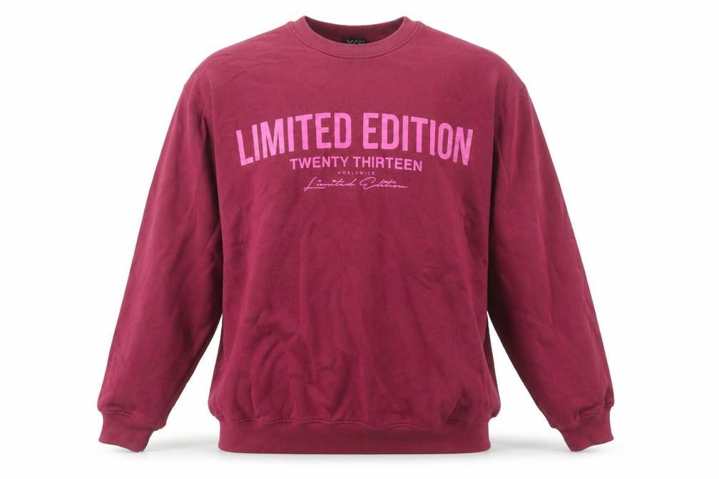Mens UK Size L boohooMAN Red Pullover Sweatshirt