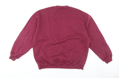 Mens UK Size L boohooMAN Red Pullover Sweatshirt