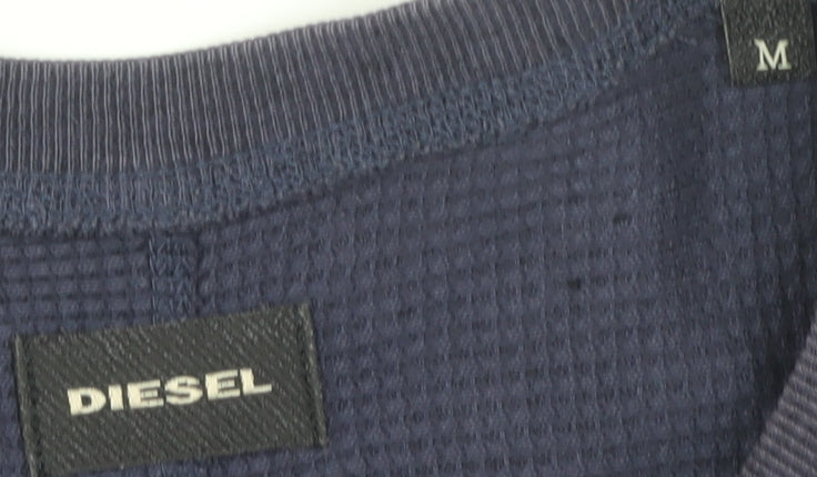 Mens UK Size M Diesel Blue Pullover Sweatshirt