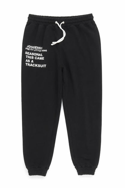 Womens UK Size M PRETTYLITTLETHING Relaxed Fit Jogger Black Trousers