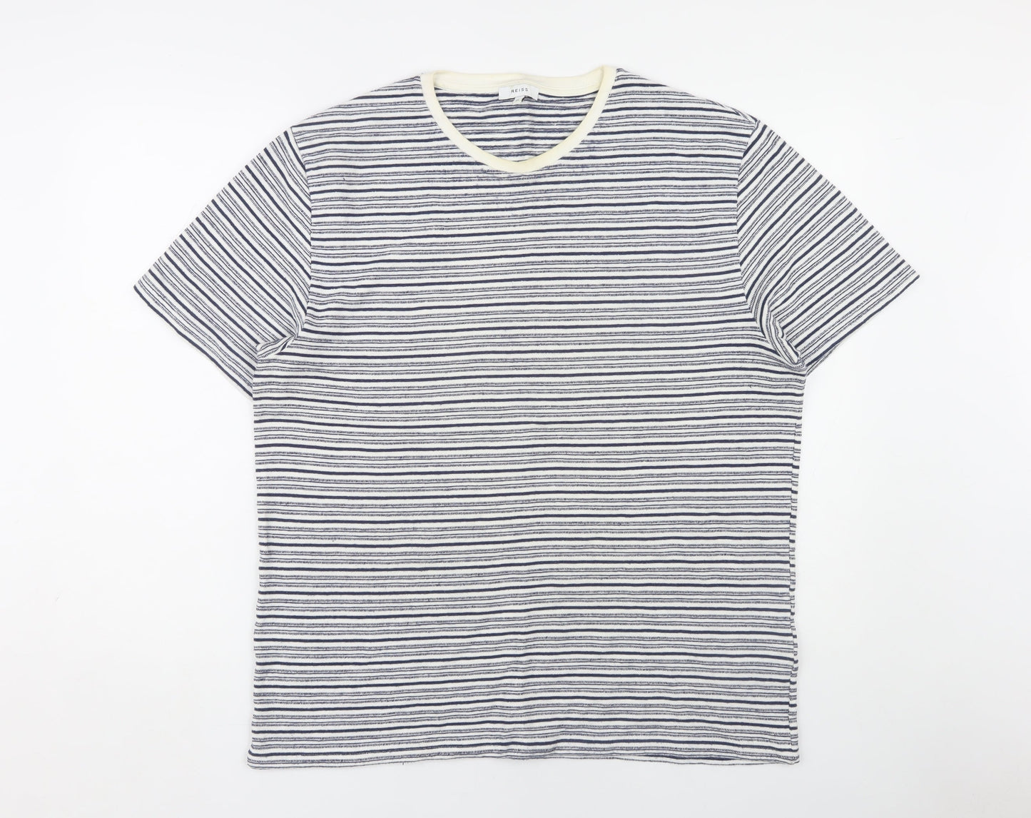 Reiss Men's XL Striped T-Shirt Multicoloured