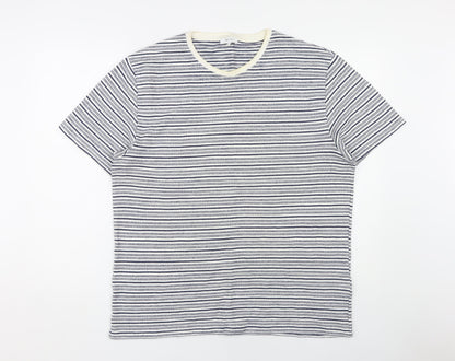 Reiss Men's XL Striped T-Shirt Multicoloured