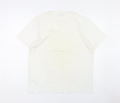Reiss Men's XL White Cotton T-Shirt