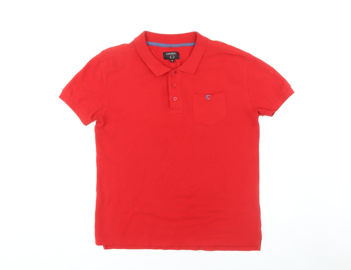 Carabou Men's Red Polo Shirt, Medium, Casual Attire