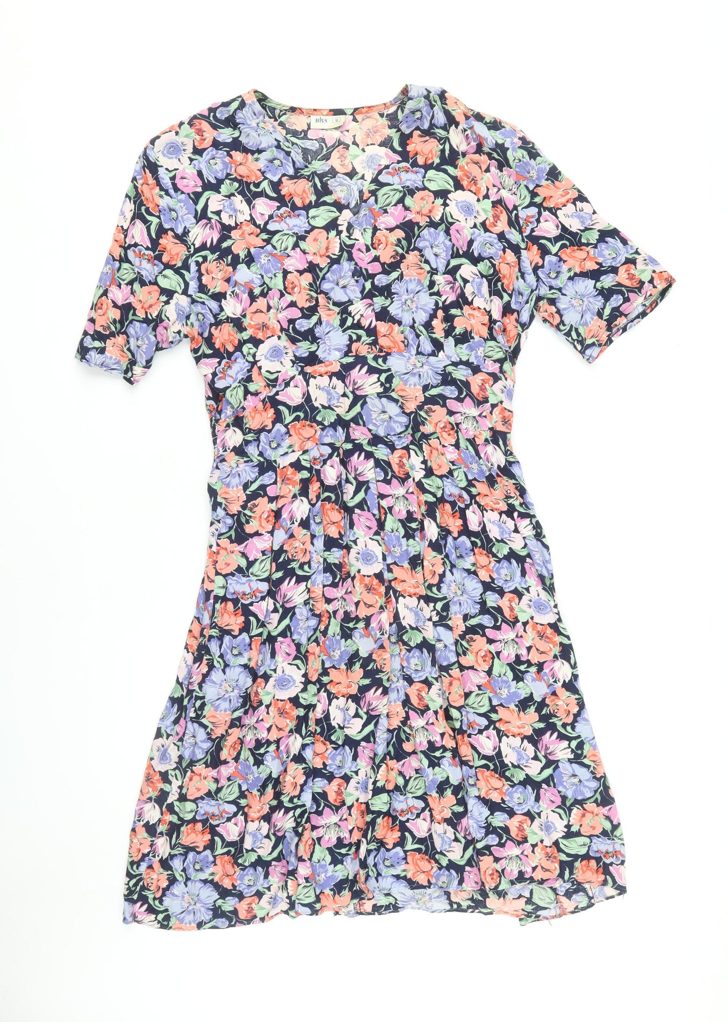 BHS Women's Floral Shift Dress, Multicoloured, Size 18