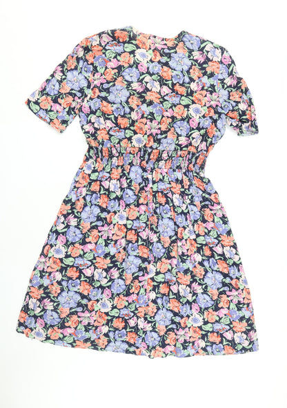 BHS Women's Floral Shift Dress, Multicoloured, Size 18