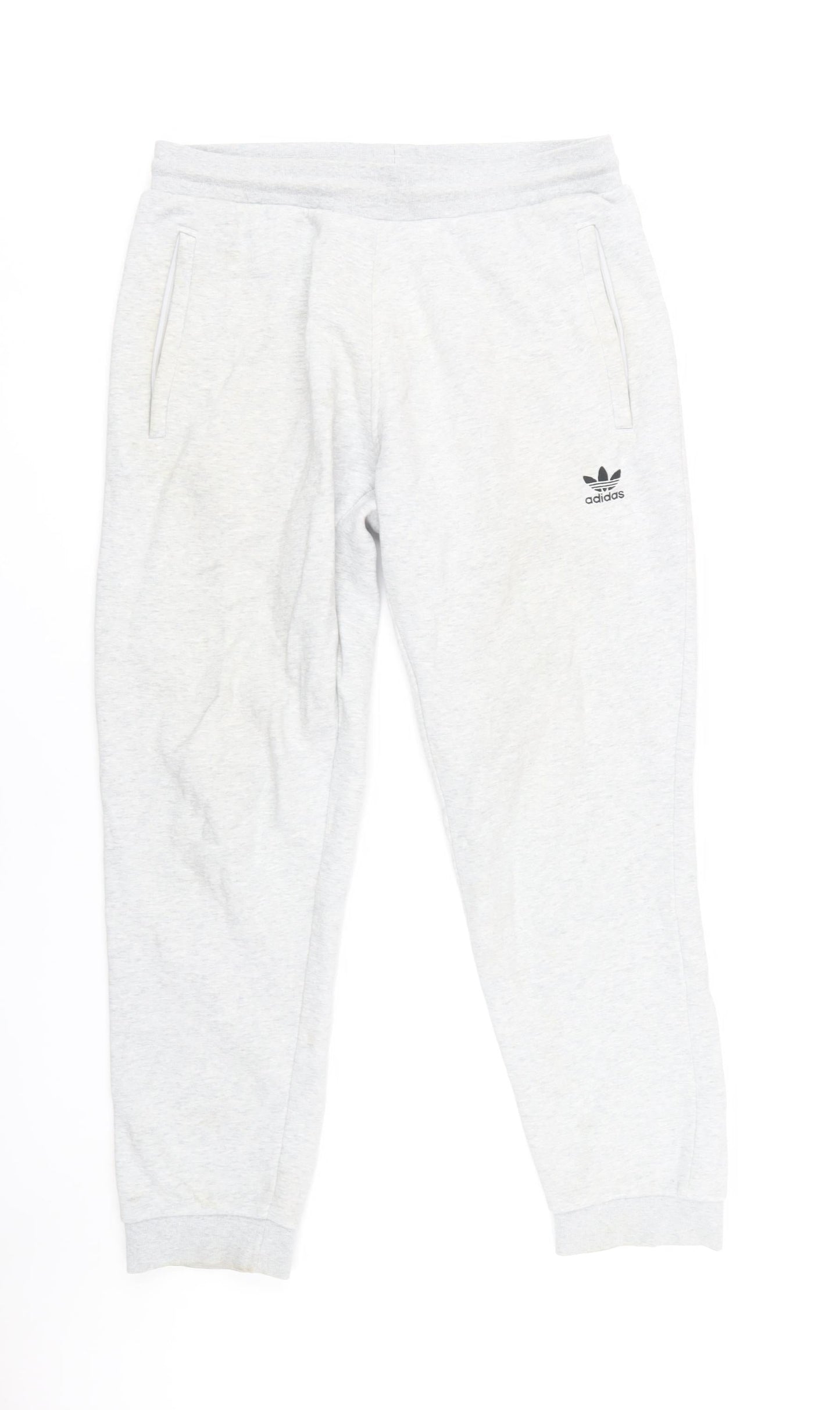 Adidas Men's Grey Joggers M Cotton Polyester Blend