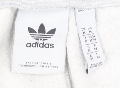 Adidas Men's Grey Joggers M Cotton Polyester Blend