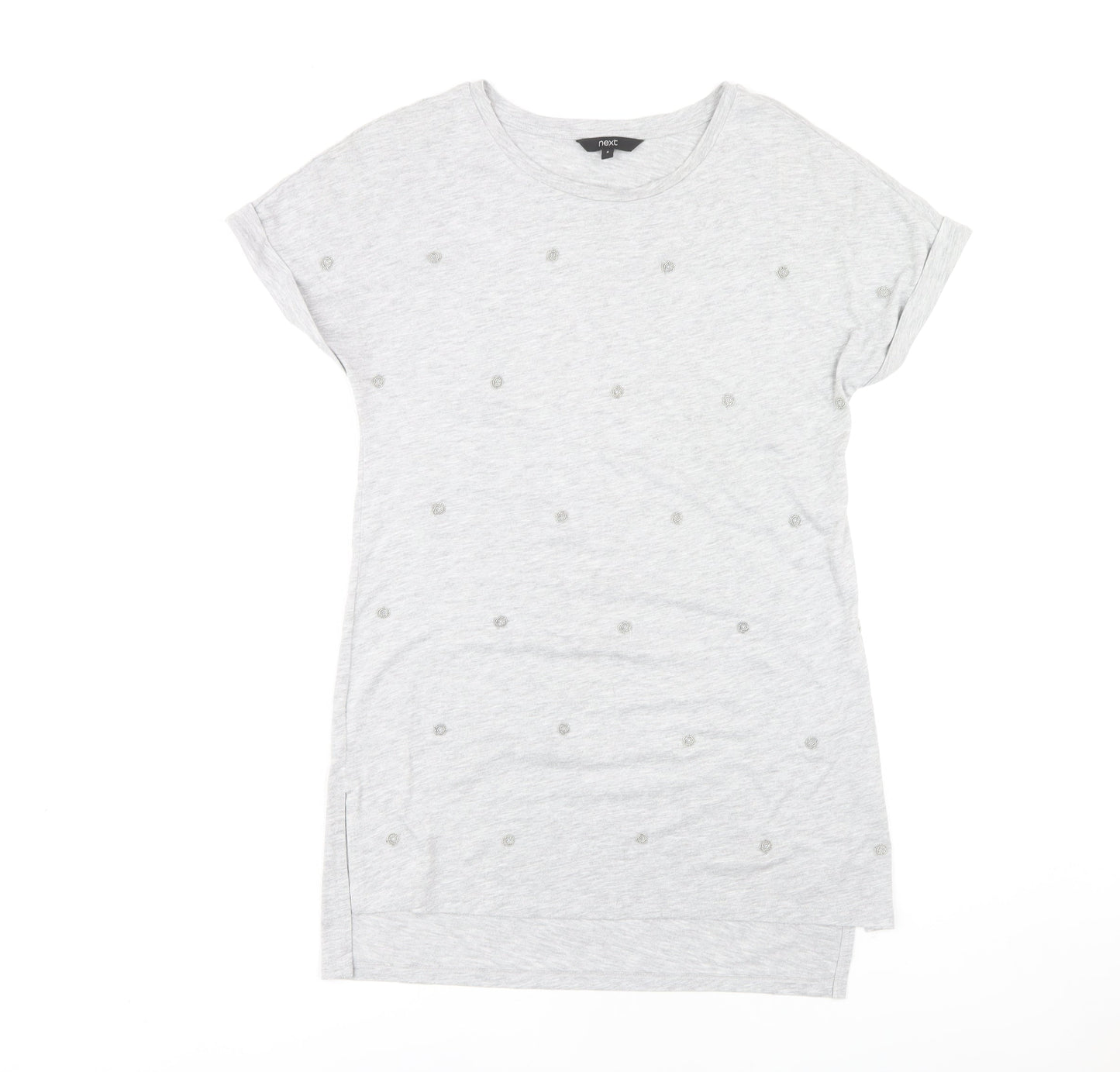 Womens UK Size 8 NEXT Grey Basic T-Shirt